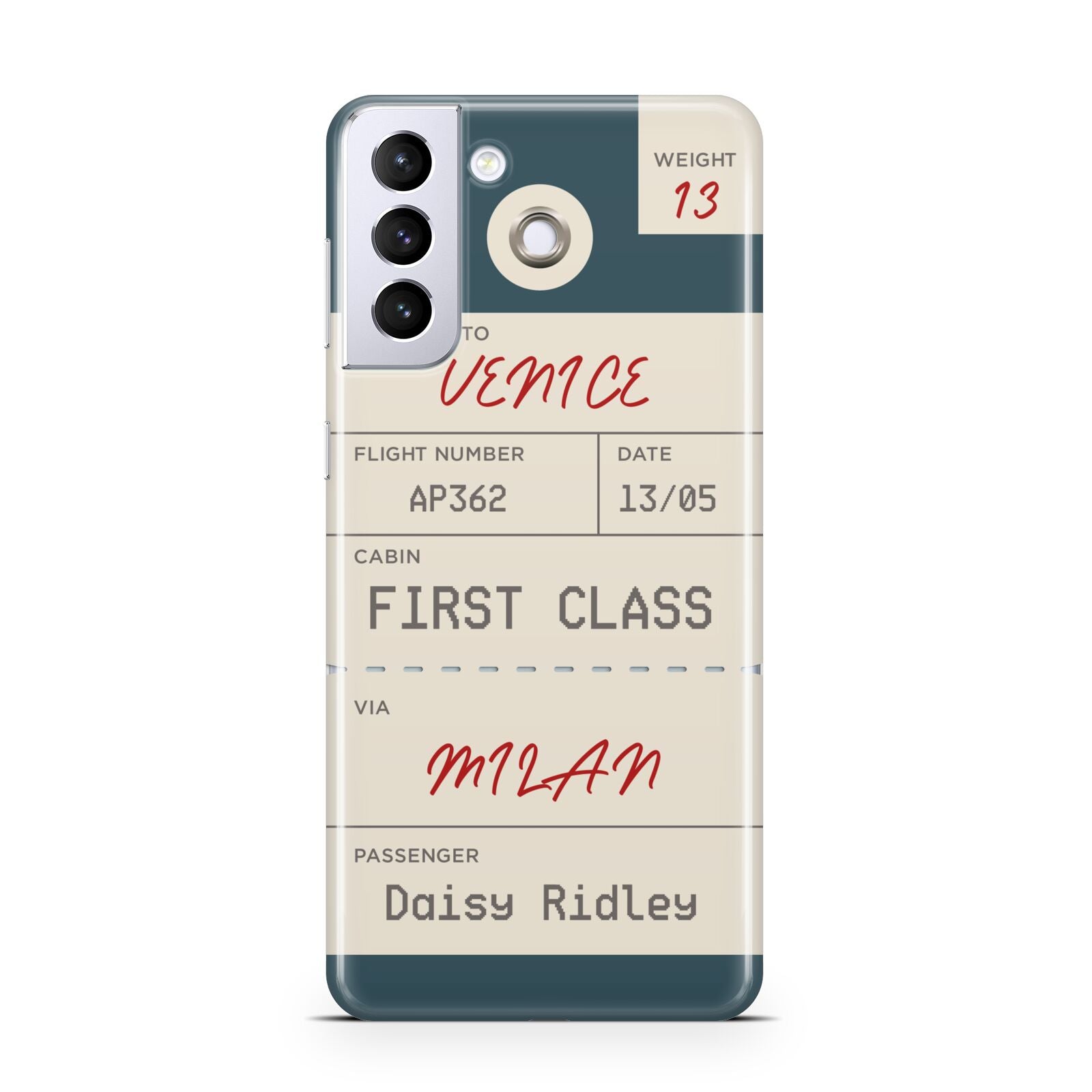 Personalised Baggage Tag Samsung S21 Plus Phone Case