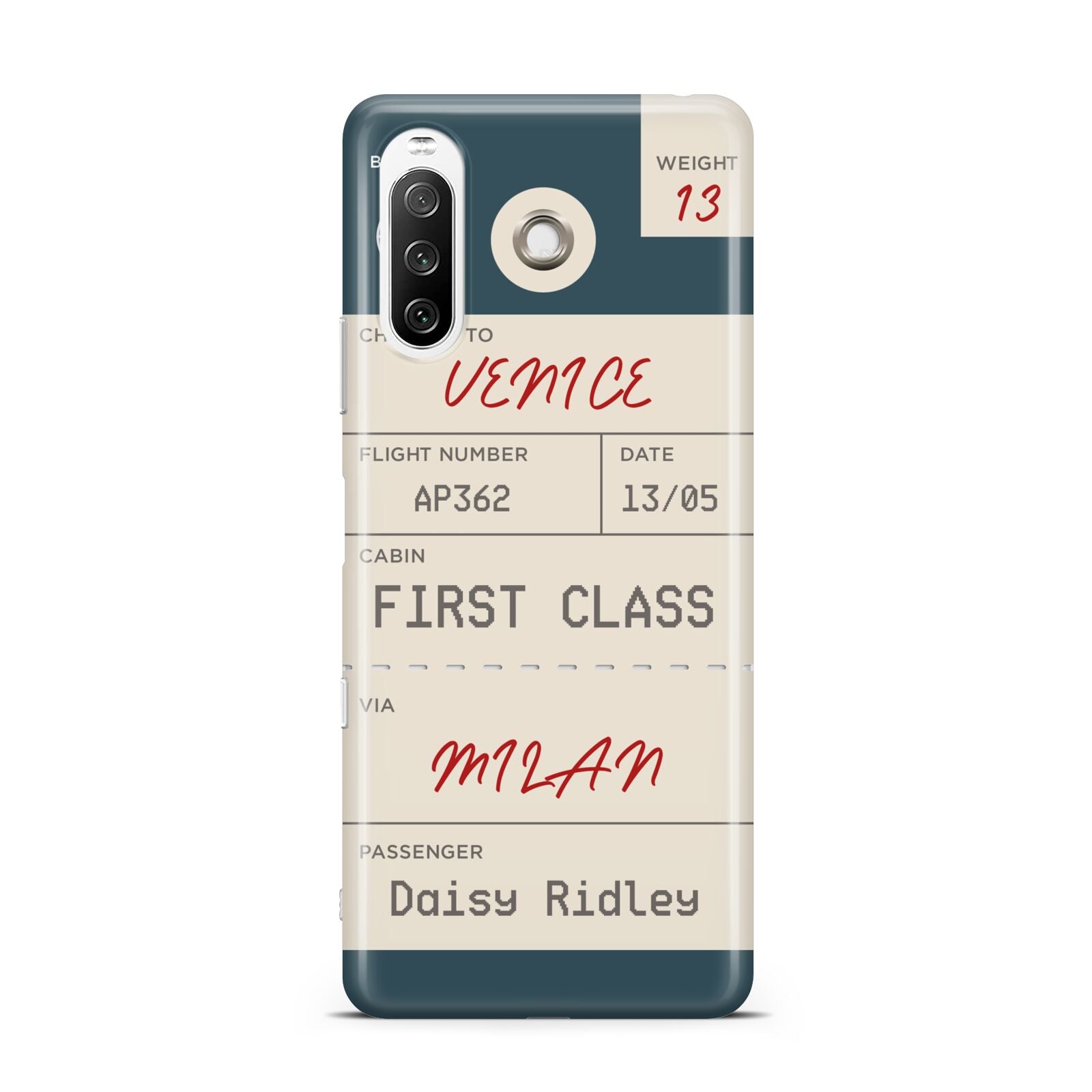 Personalised Baggage Tag Sony Xperia 10 III Case