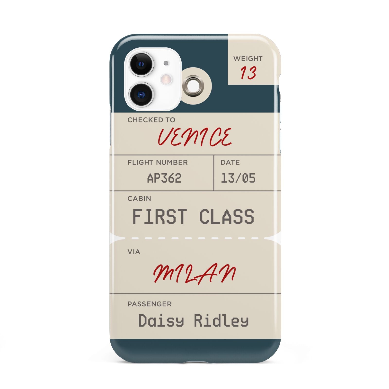 Personalised Baggage Tag iPhone 11 3D Tough Case
