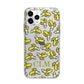 Personalised Banana Initials Clear Apple iPhone 11 Pro in Silver with Bumper Case
