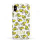 Personalised Banana Initials Clear Apple iPhone XS 3D Tough