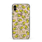 Personalised Banana Initials Clear Apple iPhone Xs Max Impact Case Black Edge on Gold Phone