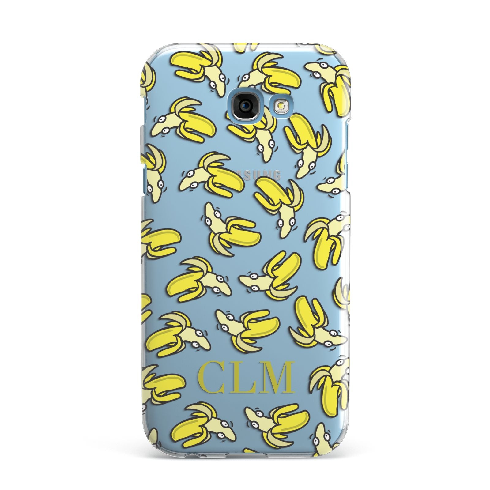 Personalised Banana Initials Clear Samsung Galaxy A7 2017 Case