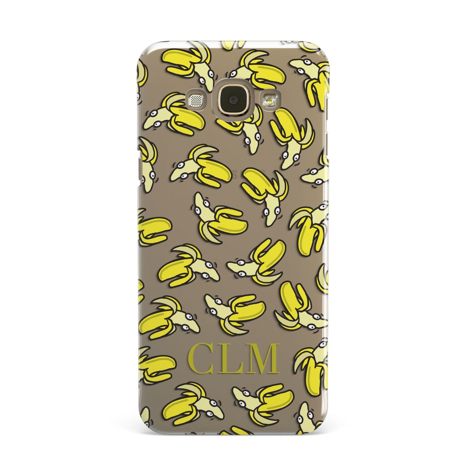 Personalised Banana Initials Clear Samsung Galaxy A8 Case