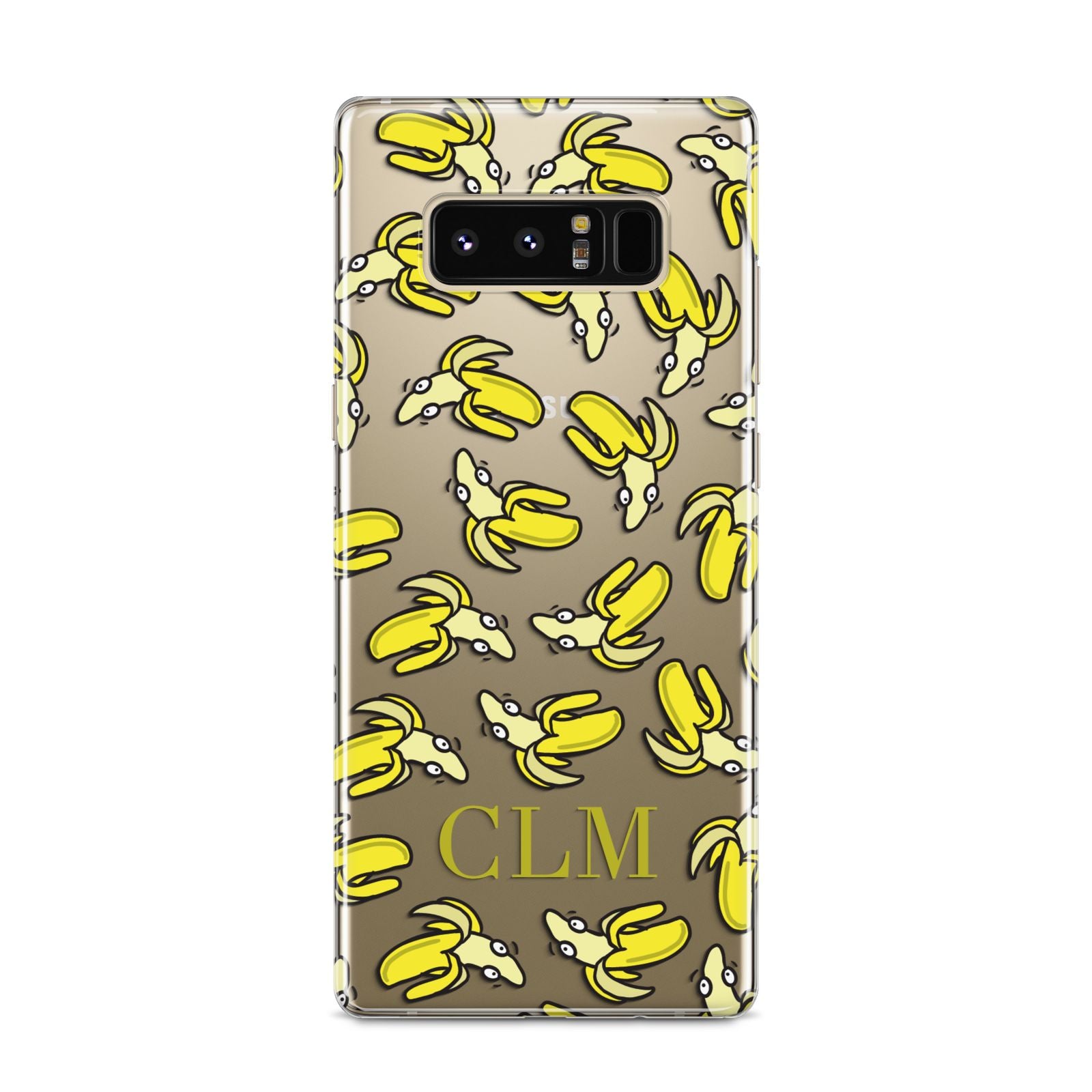 Personalised Banana Initials Clear Samsung Galaxy S8 Case