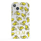 Personalised Banana Initials Clear iPhone 13 Full Wrap 3D Snap Case