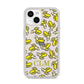 Personalised Banana Initials Clear iPhone 14 Clear Tough Case Starlight