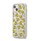 Personalised Banana Initials Clear iPhone 14 Plus Clear Tough Case Starlight Angled Image