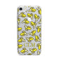 Personalised Banana Initials Clear iPhone 7 Bumper Case on Silver iPhone