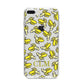 Personalised Banana Initials Clear iPhone 8 Plus Bumper Case on Silver iPhone