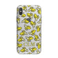 Personalised Banana Initials Clear iPhone X Bumper Case on Silver iPhone Alternative Image 1