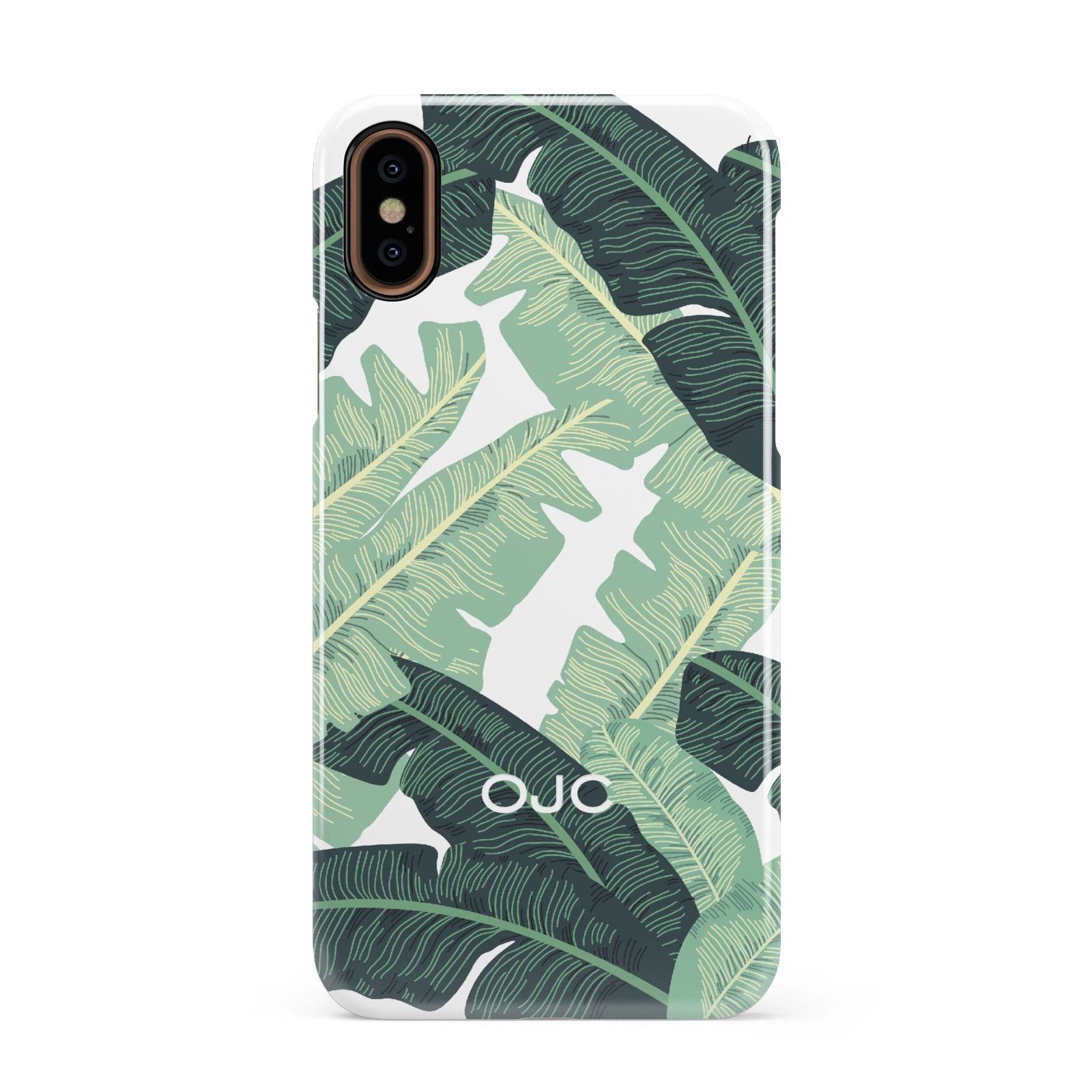Personalised Banana Leaves Apple iPhone XS 3D Snap Case