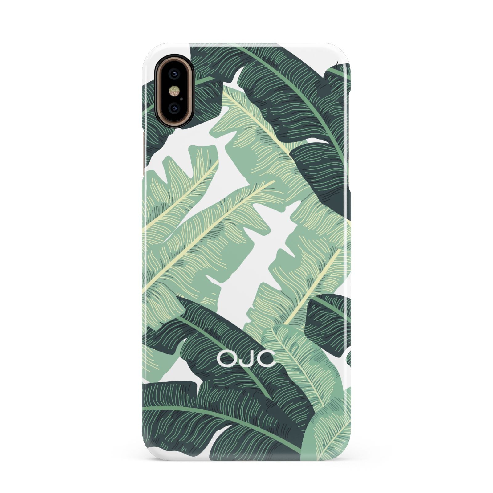 Personalised Banana Leaves Apple iPhone Xs Max 3D Snap Case