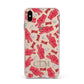 Personalised Baseball Initials Apple iPhone Xs Max Impact Case Pink Edge on Gold Phone