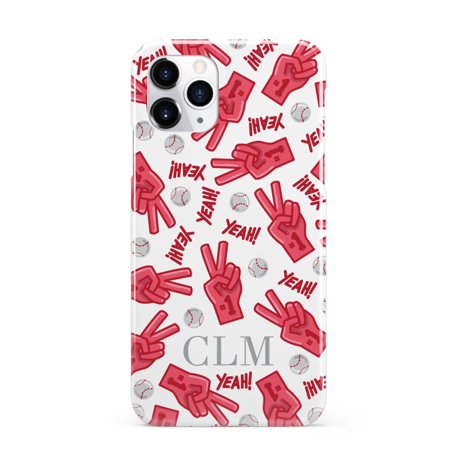 Personalised Baseball Initials iPhone 11 Pro 3D Snap Case