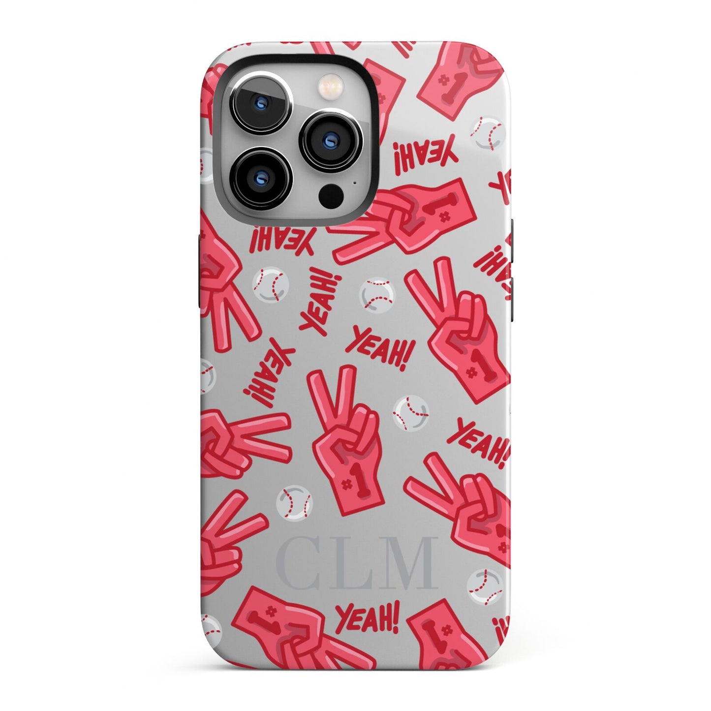 Personalised Baseball Initials iPhone 13 Pro Full Wrap 3D Tough Case
