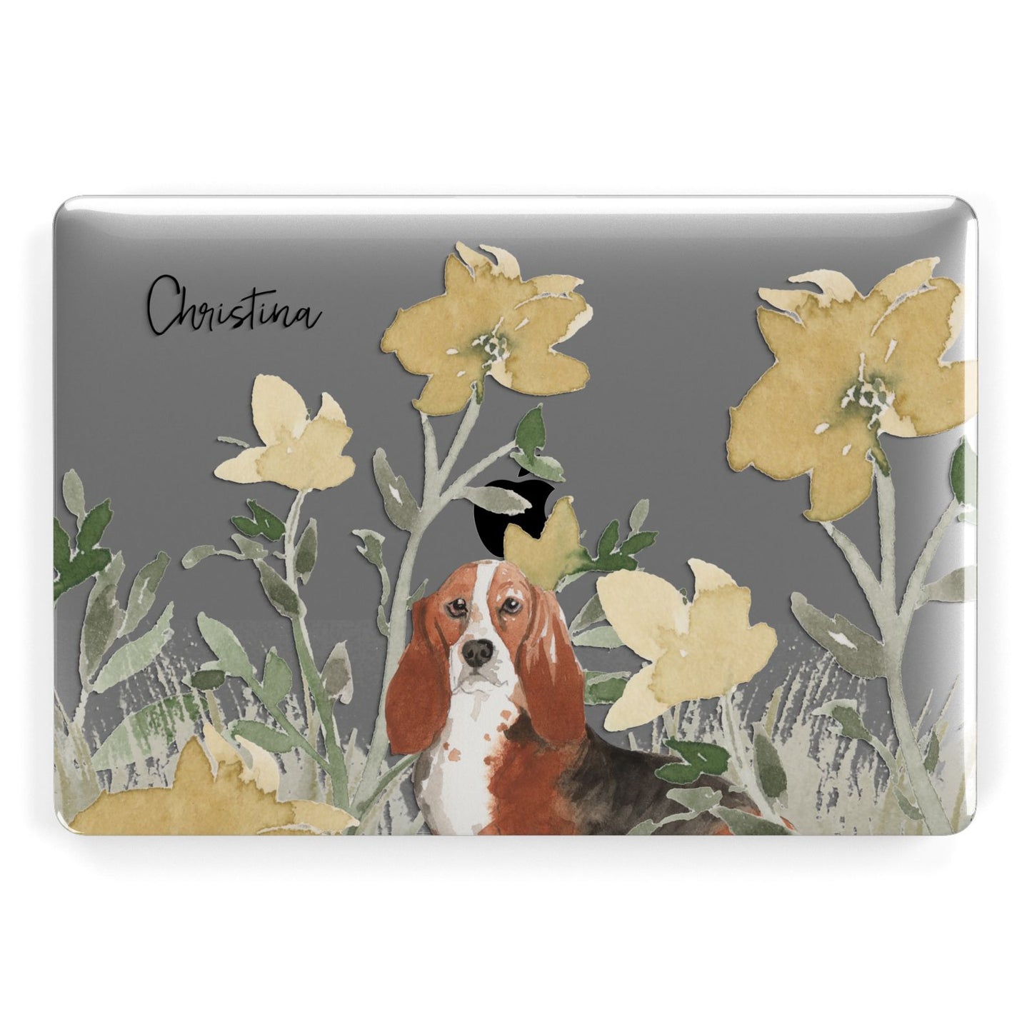 Personalised Basset Hound Dog Apple MacBook Case