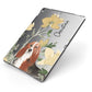 Personalised Basset Hound Dog Apple iPad Case on Grey iPad Side View