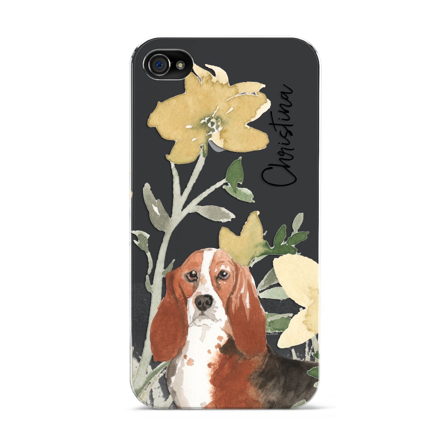 Personalised Basset Hound Dog Apple iPhone 4s Case