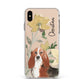 Personalised Basset Hound Dog Apple iPhone Xs Max Impact Case White Edge on Gold Phone