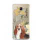 Personalised Basset Hound Dog Samsung Galaxy A7 2016 Case on gold phone