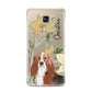 Personalised Basset Hound Dog Samsung Galaxy A9 2016 Case on gold phone