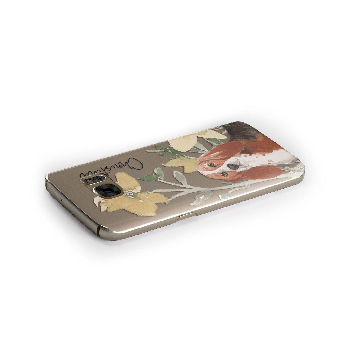 Personalised Basset Hound Dog Samsung Galaxy Case Side Close Up