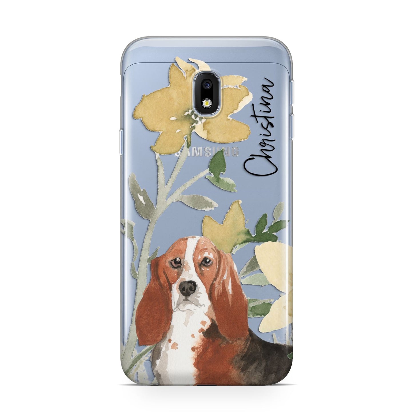 Personalised Basset Hound Dog Samsung Galaxy J3 2017 Case