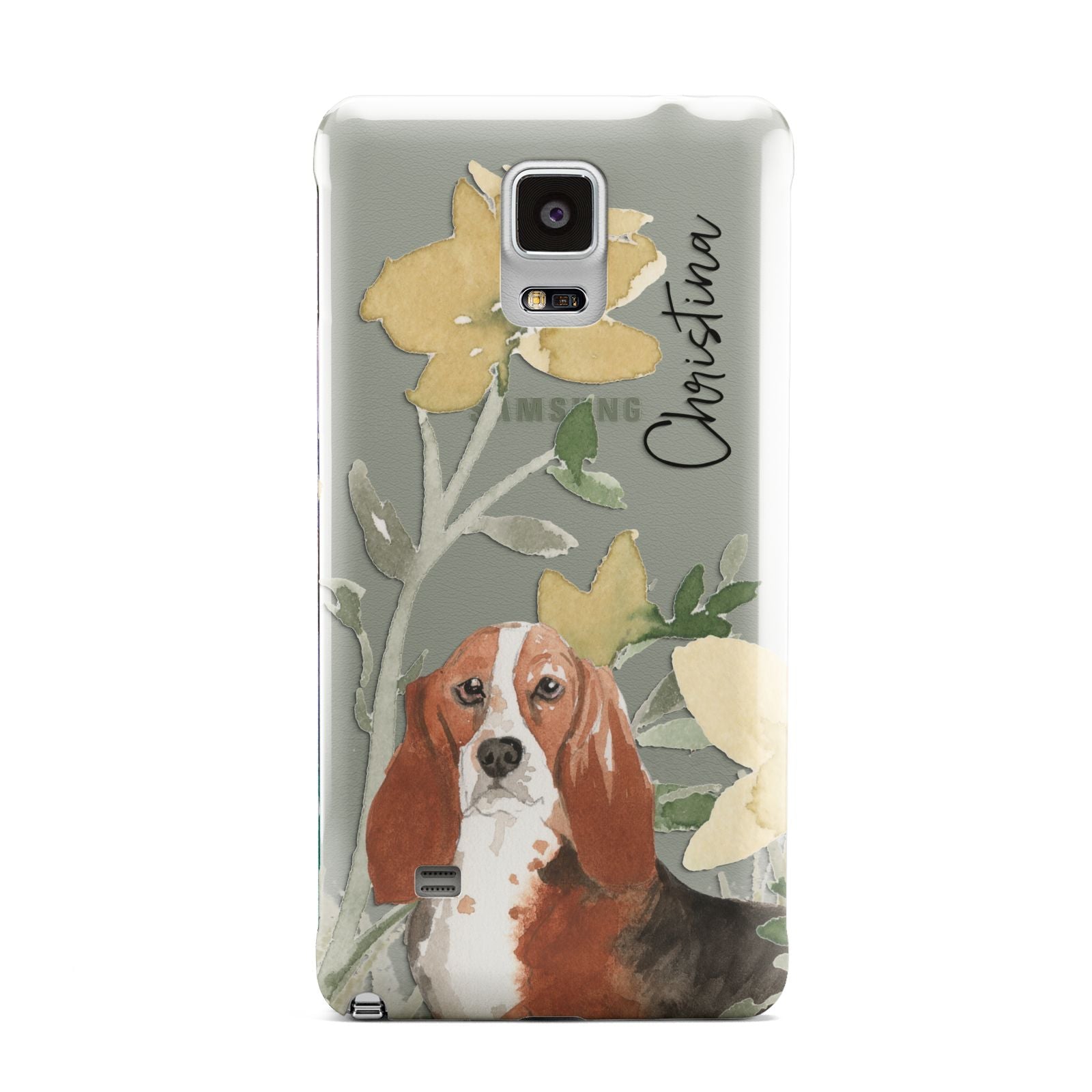 Personalised Basset Hound Dog Samsung Galaxy Note 4 Case