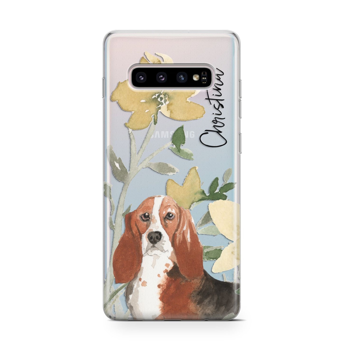 Personalised Basset Hound Dog Samsung Galaxy S10 Case