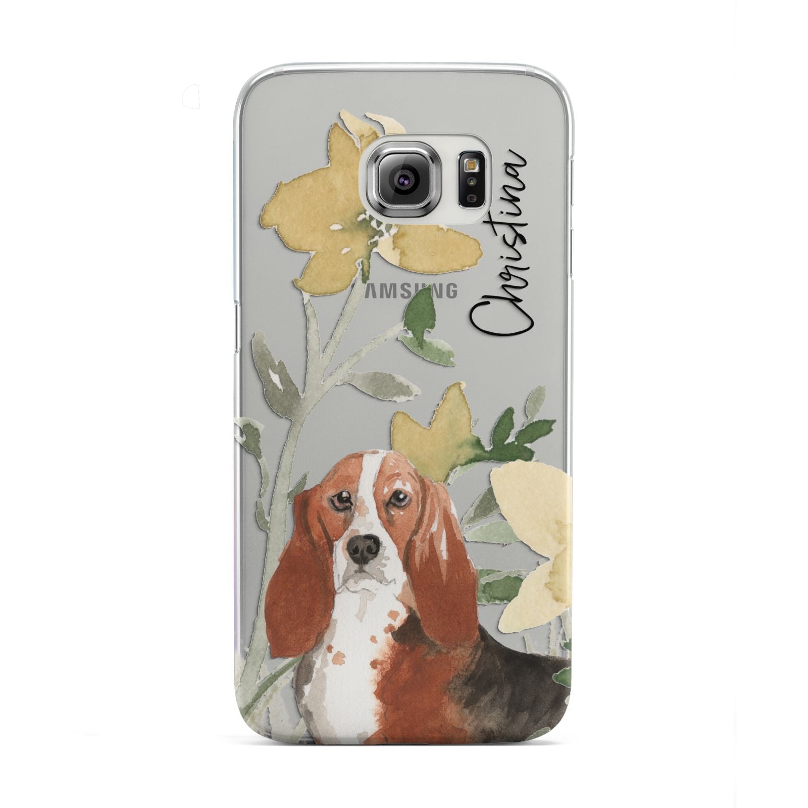 Personalised Basset Hound Dog Samsung Galaxy S6 Edge Case