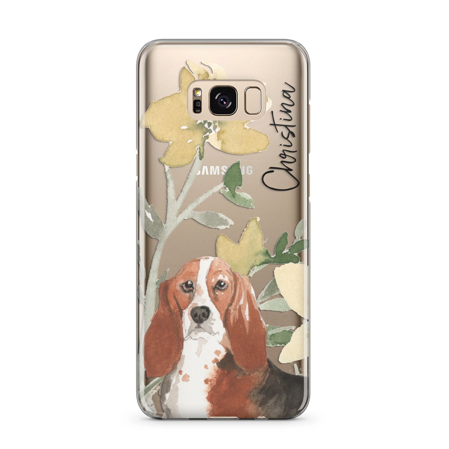 Personalised Basset Hound Dog Samsung Galaxy S8 Plus Case