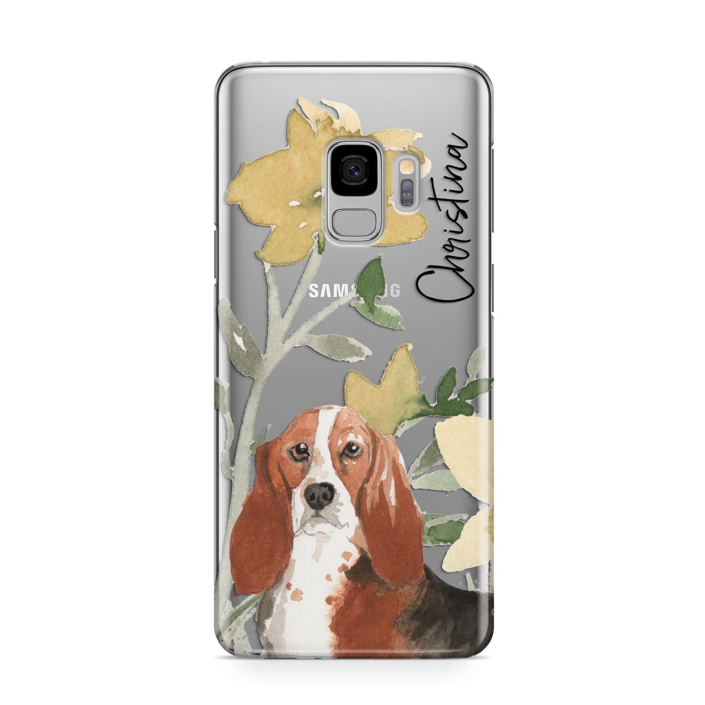 Personalised Basset Hound Dog Samsung Galaxy S9 Case