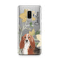 Personalised Basset Hound Dog Samsung Galaxy S9 Plus Case on Silver phone