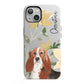 Personalised Basset Hound Dog iPhone 13 Full Wrap 3D Tough Case