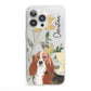 Personalised Basset Hound Dog iPhone 13 Pro Clear Bumper Case