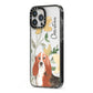 Personalised Basset Hound Dog iPhone 13 Pro Max Black Impact Case Side Angle on Silver phone