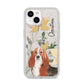 Personalised Basset Hound Dog iPhone 14 Glitter Tough Case Starlight