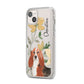 Personalised Basset Hound Dog iPhone 14 Plus Clear Tough Case Starlight Angled Image