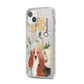 Personalised Basset Hound Dog iPhone 14 Plus Glitter Tough Case Starlight Angled Image