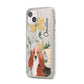 Personalised Basset Hound Dog iPhone 14 Plus Glitter Tough Case Starlight Angled Image