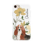 Personalised Basset Hound Dog iPhone 8 3D Tough Case on Gold Phone
