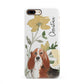 Personalised Basset Hound Dog iPhone 8 Plus 3D Snap Case on Gold Phone