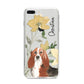 Personalised Basset Hound Dog iPhone 8 Plus Bumper Case on Silver iPhone