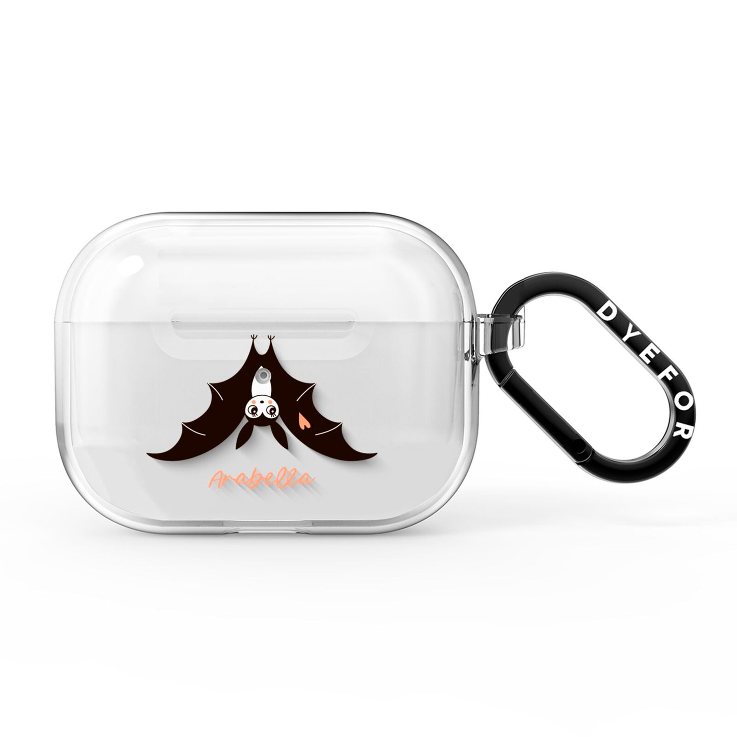 Personalised Bat With Name AirPods Pro Clear Case