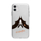 Personalised Bat With Name Apple iPhone 11 in White with Bumper Case