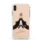 Personalised Bat With Name Apple iPhone Xs Max Impact Case White Edge on Gold Phone