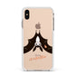 Personalised Bat With Name Apple iPhone Xs Max Impact Case White Edge on Gold Phone