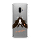 Personalised Bat With Name Samsung Galaxy S9 Plus Case on Silver phone