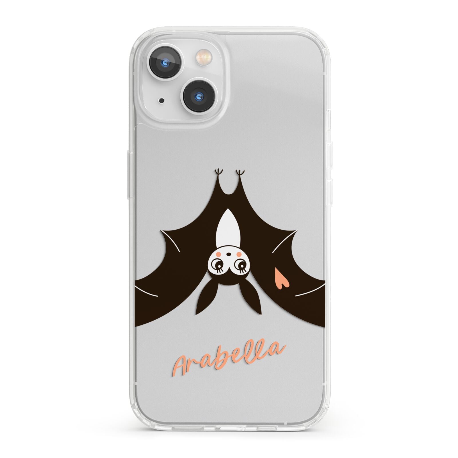 Personalised Bat With Name iPhone 13 Clear Bumper Case